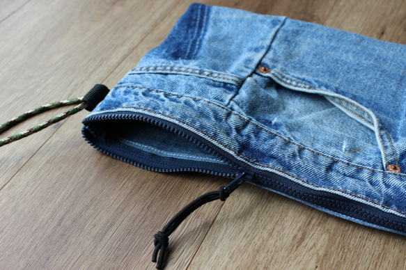 リメイクデニムサコッシュバッグ　remake denim sacoche (pocket) 4枚目の画像