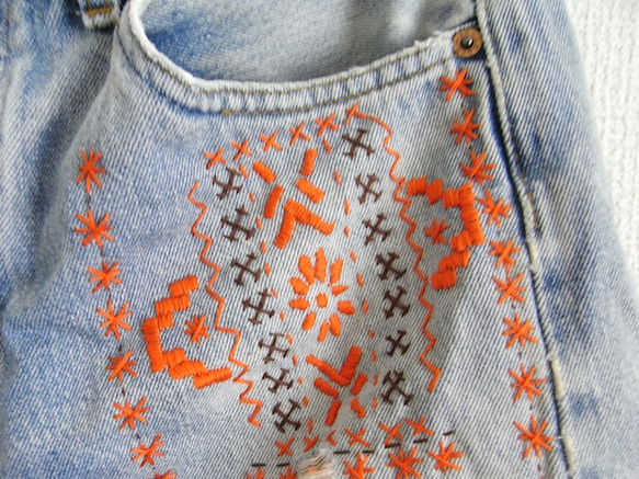 刺繍DENIM SKT 2枚目の画像