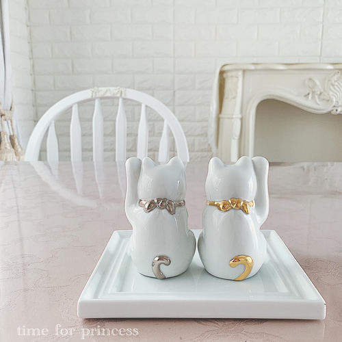 招福& 千客万来♡ラグジュアリーな招き猫（台座別） 招き猫 time for