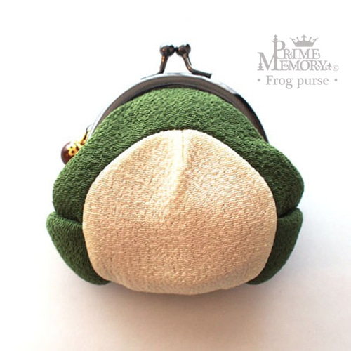 カエルのがま口財布 ・小物入れ（タイガーアイ付き） がま口 Prime