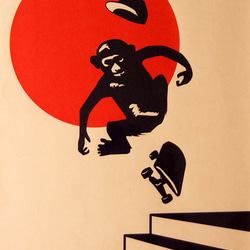 【再販】Monkey SK8 インテリア絵画 1枚目の画像