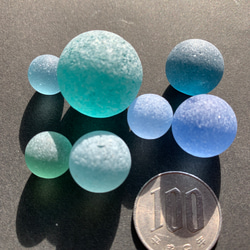 素材:希少球体シーグラス7個 2枚目の画像