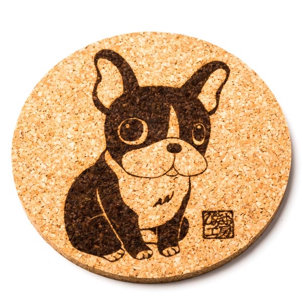 【美品】犬　ボストンテリア　陶器　置物　インテリア　工芸品　美術品　A2671