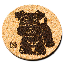 シュナウザー（黒） 犬 グッズ コースター 雑貨 プレゼント ギフト