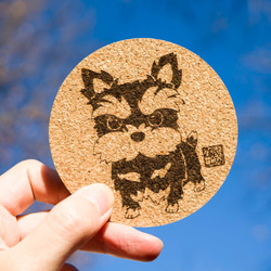 ヨークシャテリア ヨークシャーテリア ヨーキー 犬 グッズ コースター 雑貨 プレゼント ギフト かわいい 2枚目の画像
