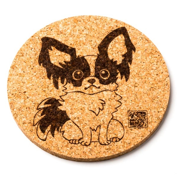 パピヨン 犬 グッズ コースター 雑貨 プレゼント ギフト