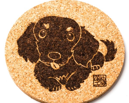 ダックスフンド（黒） ダックス 犬 グッズ コースター 雑貨 プレゼント
