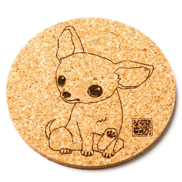 スムースチワワ ちわわ 犬 グッズ コースター 雑貨 プレゼント ギフト