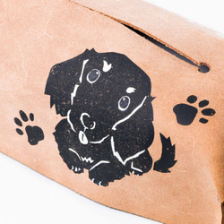 ダックスフンドのボックスティッシュケース ティッシュカバー 5.5cm 犬  プレゼント ギフト 革 雑貨 車 2枚目の画像