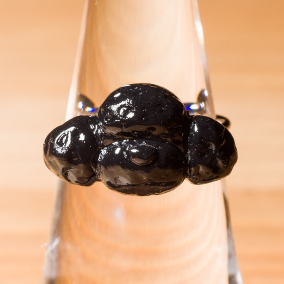 プードルのカラーリング サイズフリー 指輪 2枚目の画像