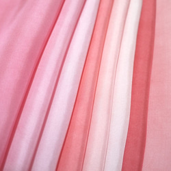 （P）正絹　胴裏　手染め8枚　はぎれセット　赤・ピンク　つまみ細工用布 2枚目の画像