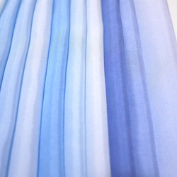 (N-01) 真絲真絲襯裡（和服襯裡） 12 條手工染色條套裝 用於藍色漸變旋鈕工作布/掛飾 第4張的照片
