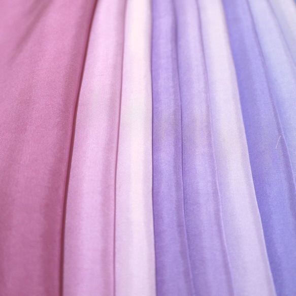 （N-02）正絹　胴裏（着物の裏地）　手染め12枚　はぎれセット　紫系グラデーション　つまみ細工用布・吊るし飾りに 3枚目の画像