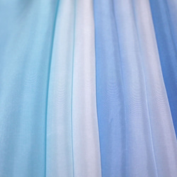 (N-01) 純絲里料（和服里料） 12 條手染條套裝 藍色基漸變旋鈕 用於工作布 / tsurushi kazari 第3張的照片