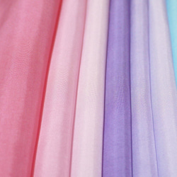 (I-01) 純絲 habutae 雙層襯裡（和服襯裡） 手染襯裡 12 件 去皮套裝 粉色/紫色/淺藍色/綠色 漸變旋鈕 第3張的照片