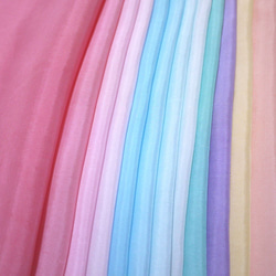 (W-01) 純絲襯裡（和服襯裡） 手染襯裡 12 件 脫衣套裝 淺藍/粉紅色 工藝品 第2張的照片