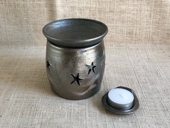 茶香炉(アロマポット) 星の模様 1枚目の画像