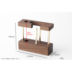 [可包裝] 黃銅和胡桃木備忘錄架 No5 第2張的照片