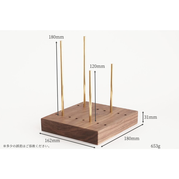 [可以包裝]黃銅和胡桃木書架No35 第3張的照片