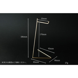 真鍮の眼鏡スタンド(丸棒仕様) No8 2枚目の画像