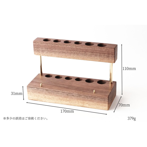 【ラッピング可】真鍮とウォールナットのペンスタンド(スマホスタンド付き) No12 2枚目の画像