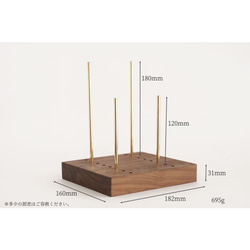 【ギフト可】真鍮とウォールナットのブックスタンド No16 3枚目の画像