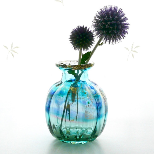 空色のミニ花器−6 一輪挿し・花瓶・花器 硝子日和 通販 10052177