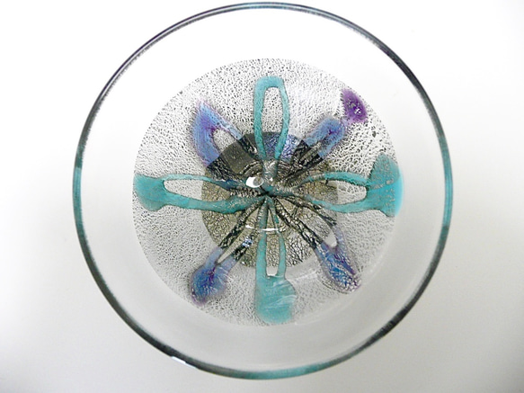 プラチナ箔 デザートグラス（紫）−２ 3枚目の画像