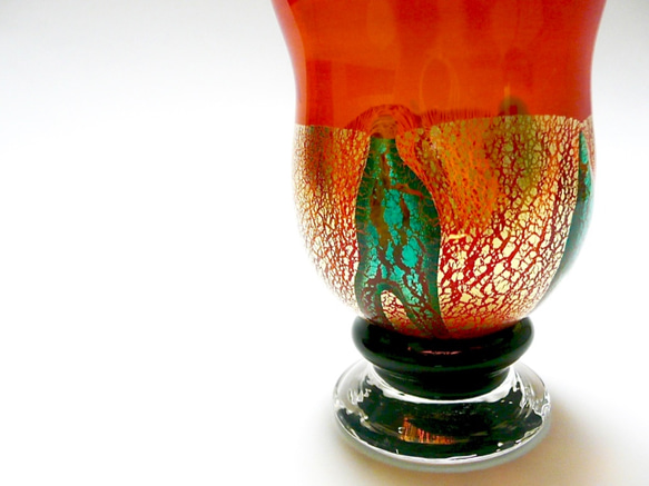 金箔冷酒グラス(茜色)−２ 4枚目の画像