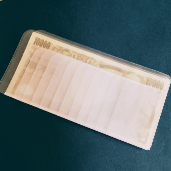 〔受注生産〕お財布スッキリ！長財布用インナーカード入れ：縦型収納：スケルトン12 人気・おすすめ｜使いやすい・旅行におすすめ 品質保証 全国発送 在庫限り