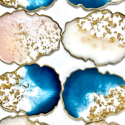 雲風アゲートスライスコースター皿アクセサリープレート その他