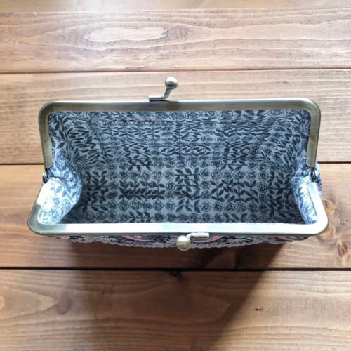 ミナペルホネン ハンドメイド ストロベリーシーフ × タンバリン がま口