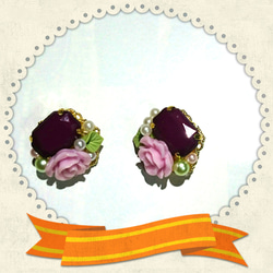 ラプンツェルイメージお花の花束ミニイヤーカフセット 2枚目の画像