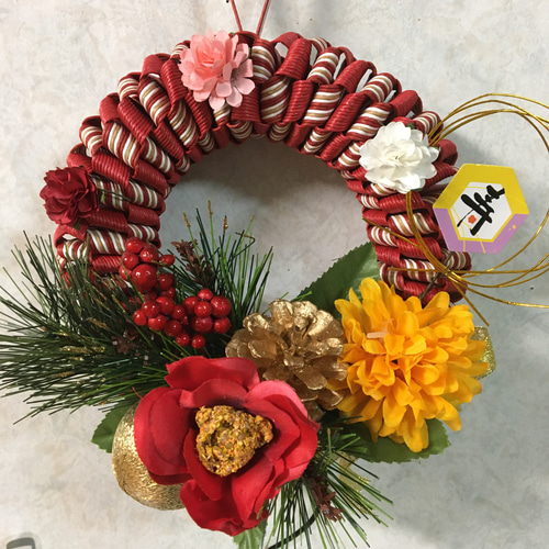 4.しめ縄リース 東京のフラワーのワークショップ：お正月☆しめ縄リース | Craftie