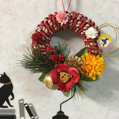 4.しめ縄リース お正月しめ縄リース⭐️エコクラフト ②⭐️ しめ縄・しめ飾り