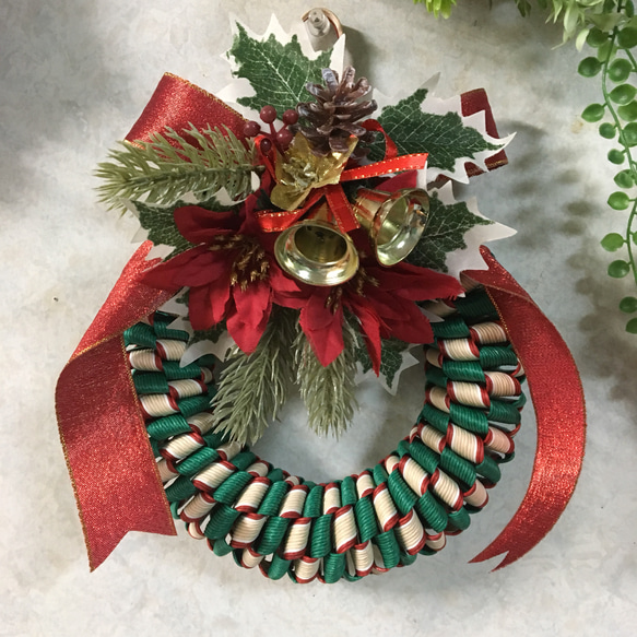 クリスマスリース　エコクラフト クラフトバンド エコクラフト クリスマスリース