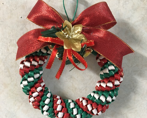 クリスマスリース　エコクラフト 0_58f5d187909c14dde85d58a0adee