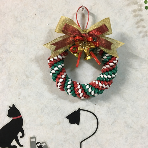 エコクラフトのクリスマスリース⭐︎ミニ②⭐︎ リース