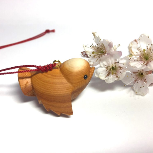 福来雀根付ペアセット creema限定 その他アクセサリー 木彫り nao 通販