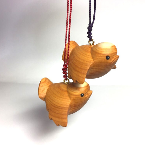 福来雀根付ペアセット creema限定 その他アクセサリー 木彫り nao 通販