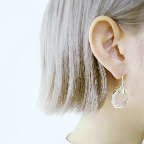 アンティーククリスタルピアス antique crystal earrings <PE1 アンティーククリスタルピアス antique crystal earrings <PE1