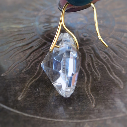 アンティーククリスタルピアス antique crystal earrings <PE1