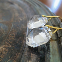 アンティーククリスタルピアス antique crystal earrings <PE1-0318> 4枚目の画像