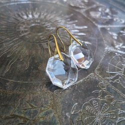 アンティーククリスタルピアス antique crystal earrings <PE1-0318> 5枚目の画像