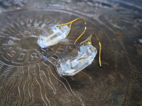 アンティーククリスタルピアス antique crystal earrings <PE1-0318> 7枚目の画像