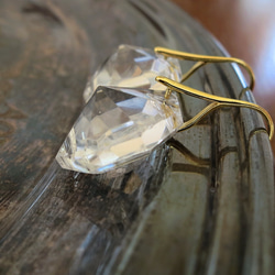 アンティーククリスタルピアス antique crystal earrings <PE1-0318> 8枚目の画像