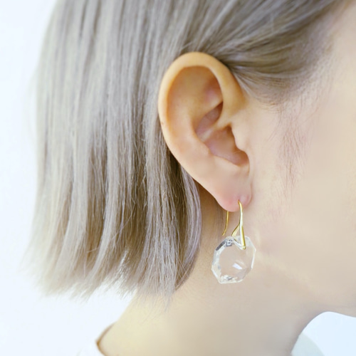 アンティーククリスタルピアス antique crystal earrings <PE1