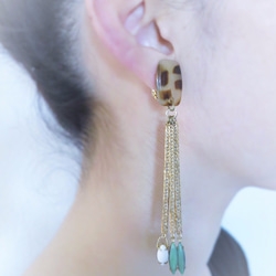 ヴィンテージイヤリング レオパード vintage earrings leopard <ER-LPL1> 2枚目の画像