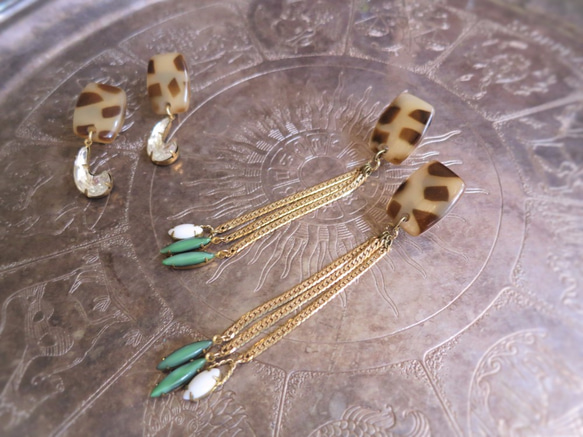 ヴィンテージイヤリング レオパード vintage earrings leopard <ER-LPL1> 4枚目の画像