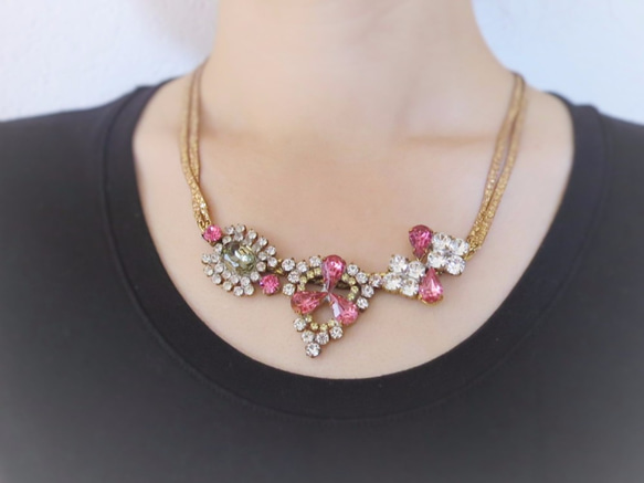 ヴィンテージネックレス ビジュー vintage necklace bijou <NC-FTRB2> 5枚目の画像